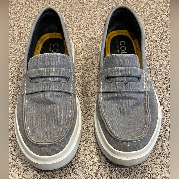 Cole Haan Mens Canvas Grand 360 Penny Loafers Cushioned Lightweight Slip On 9M - Picture 2 of 6